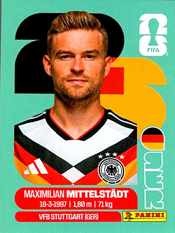 STICKERS FIFA WORLD CUP 2026 MAXIMILIAN MITTELSTÄDT NºGER 9