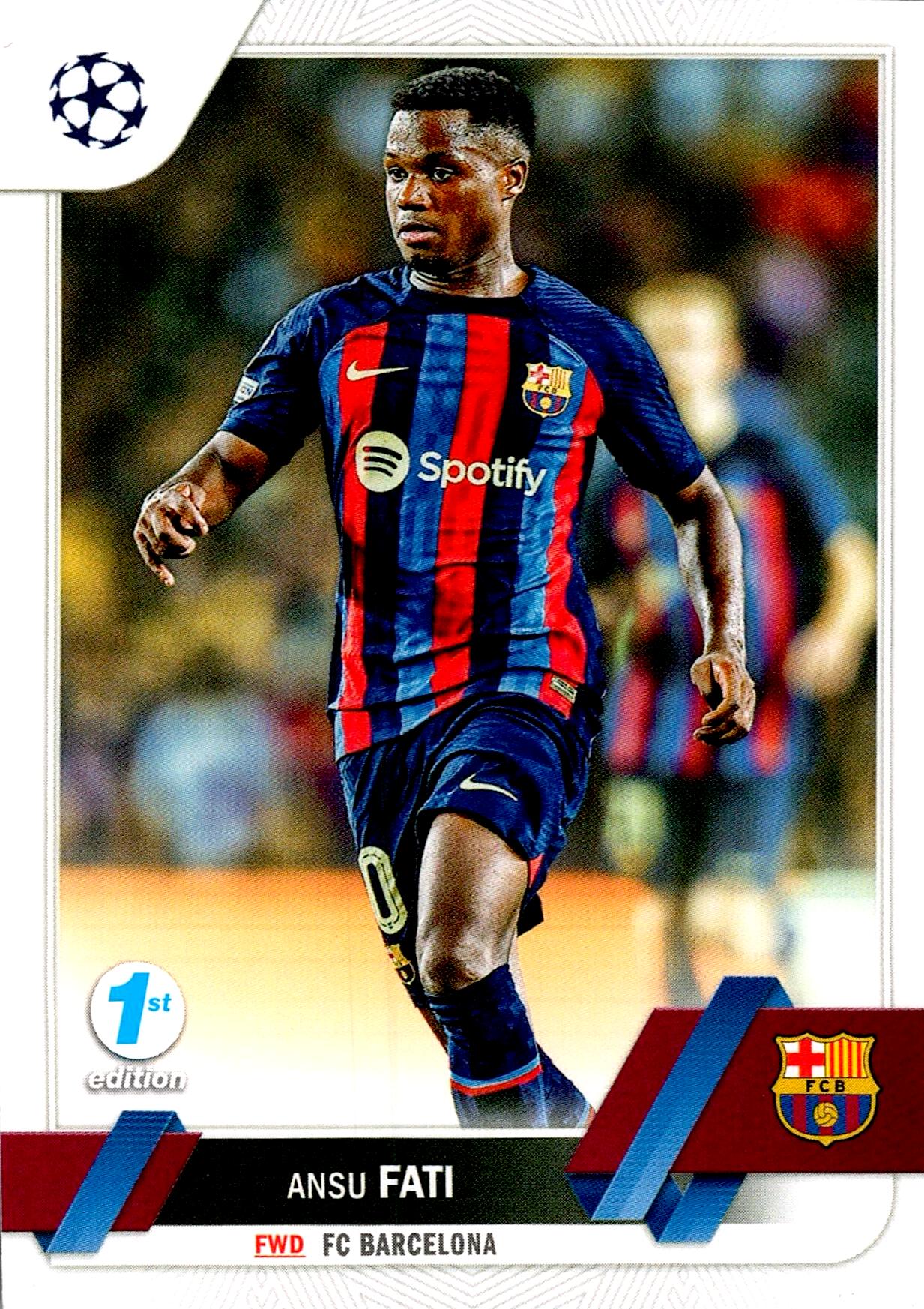 TOPPS UEFA CHAMPIONS LEAGUE 2022/2023 ANSU FATI Nº193 1ST