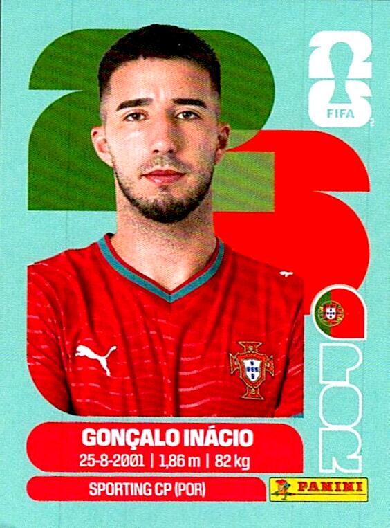STICKERS FIFA WORLD CUP 2026 GONCALO INACIO NºPOR 8