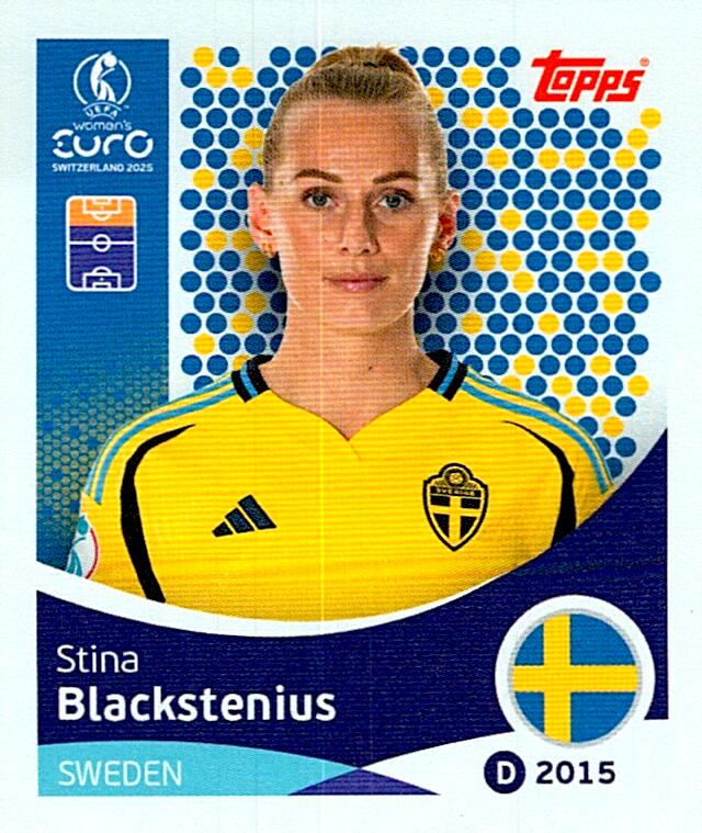 TOPPS WOMEN´S EURO SWITZERLAND 2025 STINA BLACKSTENIUS Nº236