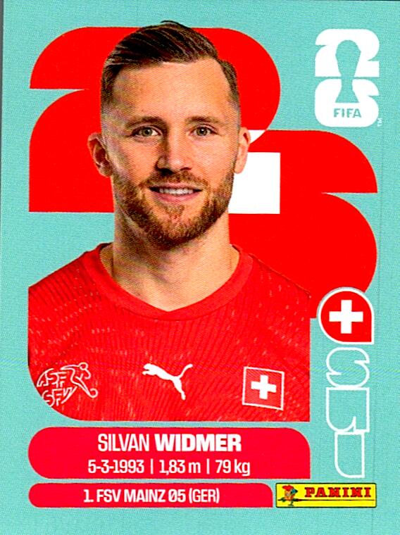 STICKERS FIFA WORLD CUP 2026 SILVAN WIDMER NºSUI 8