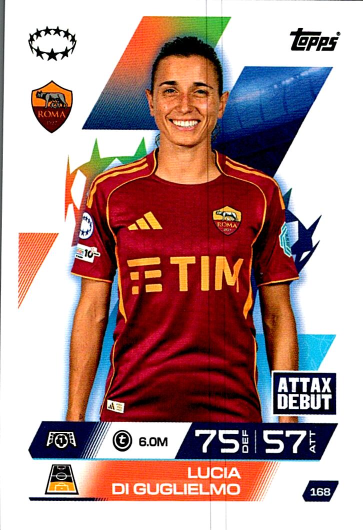 TOPPS MATCH ATTAX EXTRA 2025/26 LUCIA DI GUGLIELMO Nº168