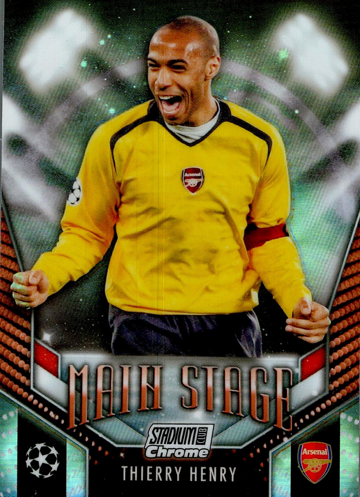 TOPPS STADIUM CHROME UCL 2023/2024 THIERRY HENRY MAIN STAGE NºMS-TH