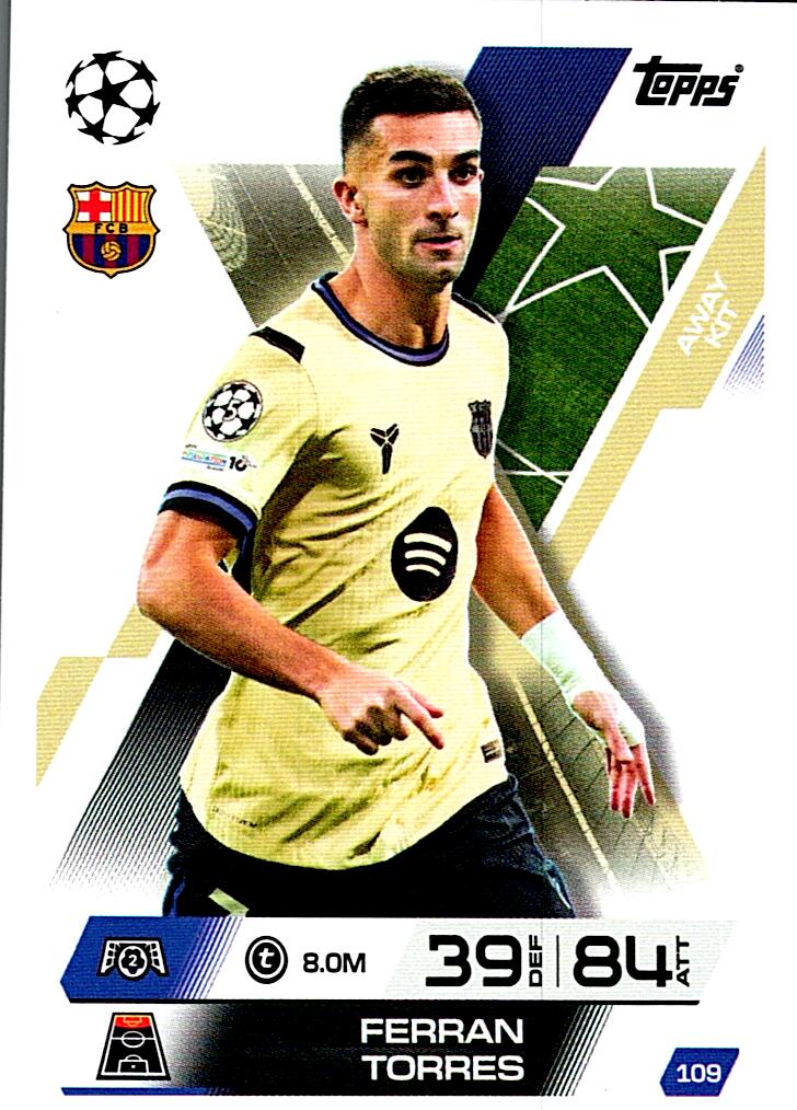 TOPPS MATCH ATTAX EXTRA 2025/26 FERRAN TORRES Nº109