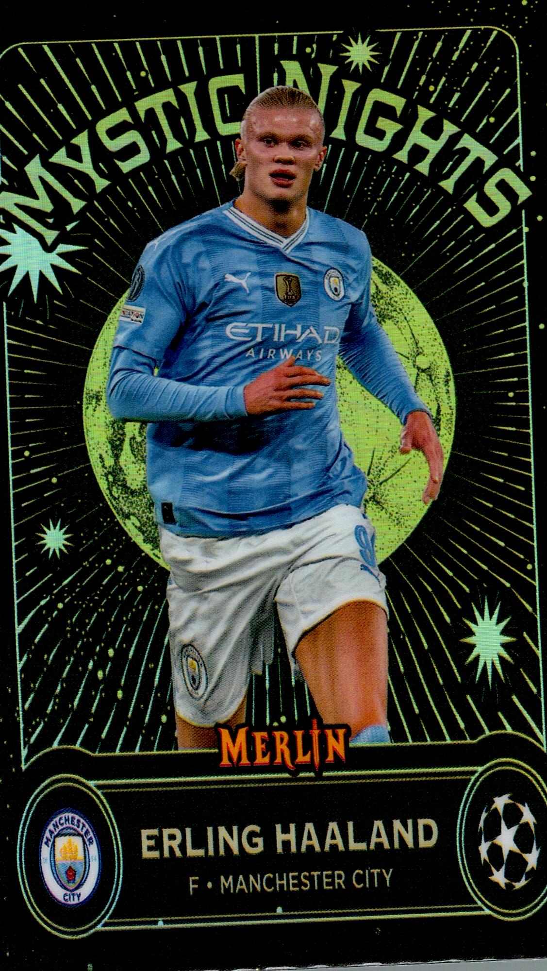 TOPPS MERLÍN UCL 2023/2024 ERLING HAALAND MYSTIC NIGHTS NºMN-14