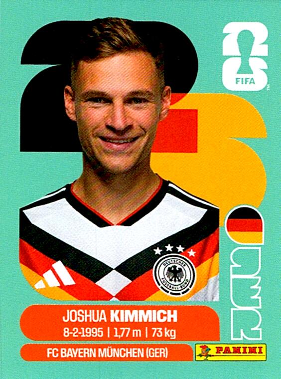 STICKERS FIFA WORLD CUP 2026 JOSHUA KIMMICH NºGER 10