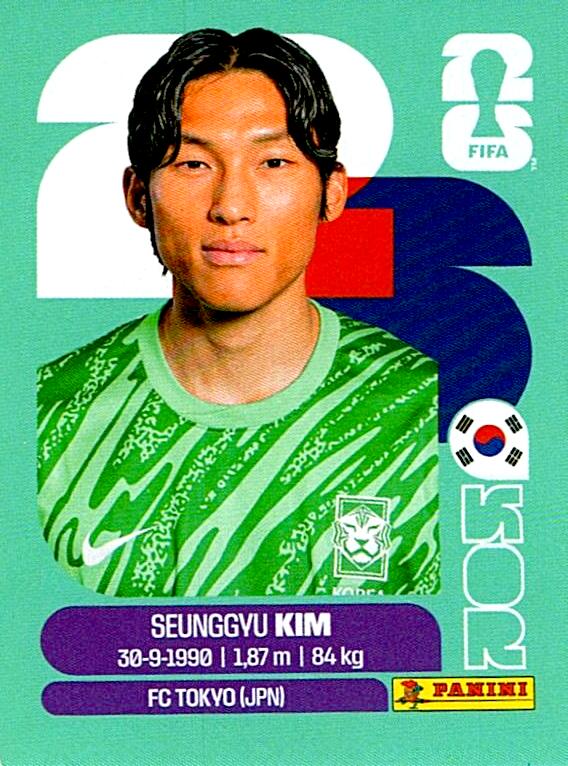 STICKERS FIFA WORLD CUP 2026 SEUNGGYU KIM NºKOR 3