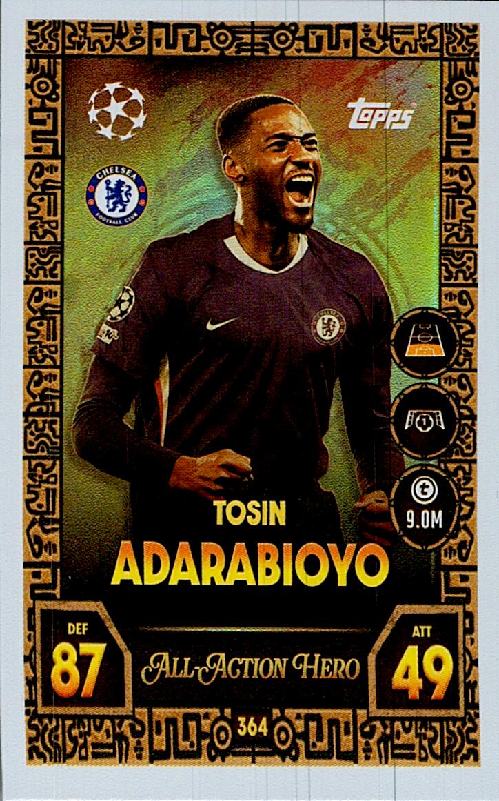 MATCH ATTAX CHAMPIONS LEAGUE 2025/2026 ADARABIOYO ALL ACTION HERO Nº364