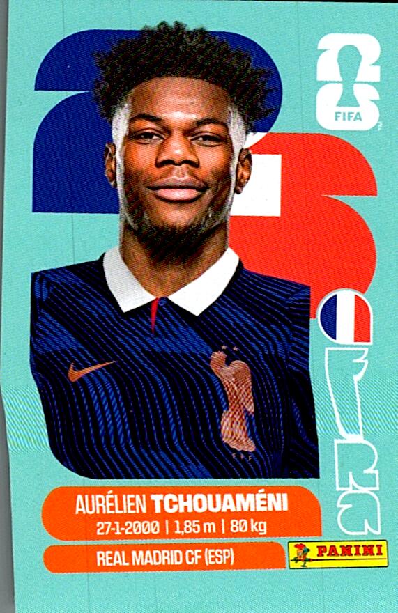 STICKERS FIFA WORLD CUP 2026 AURELIEN TCHOUAMENI NºFRA 9