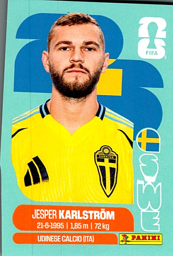 STICKERS FIFA WORLD CUP 2026 JESPER KARLSTRÖM NºSWE 10