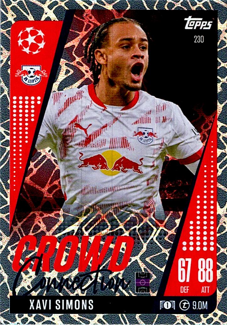 Match Attax Extra 2025 Xavi Simons Crowd Connection nº230