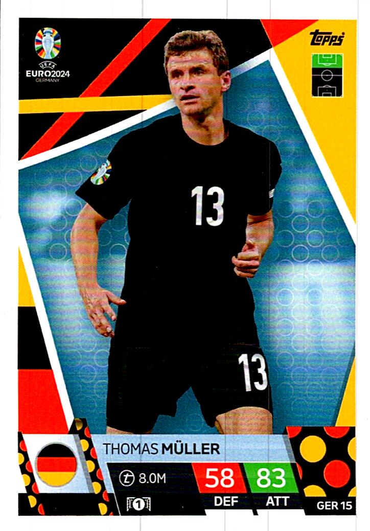 TOPPS MATCH ATTAX UEFA EURO 2024 THOMAS MÜLLER ALEMANIA NºGER15