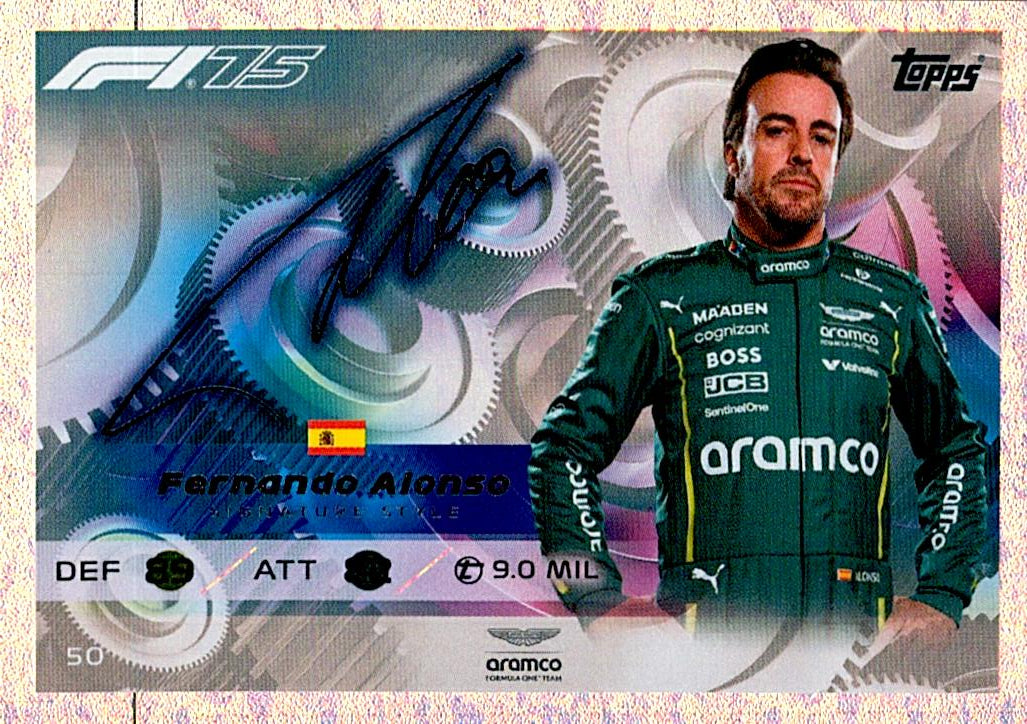Turbo Attax 2025 FERNANDO ALONSO AUTO nº50