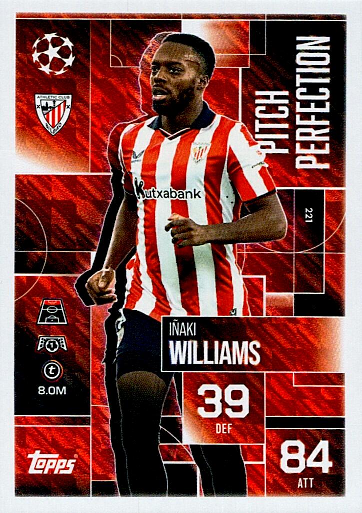 TOPPS MATCH ATTAX EXTRA 2025/26 IÑAKI WILLIAMS PITCH PERFECTION Nº221