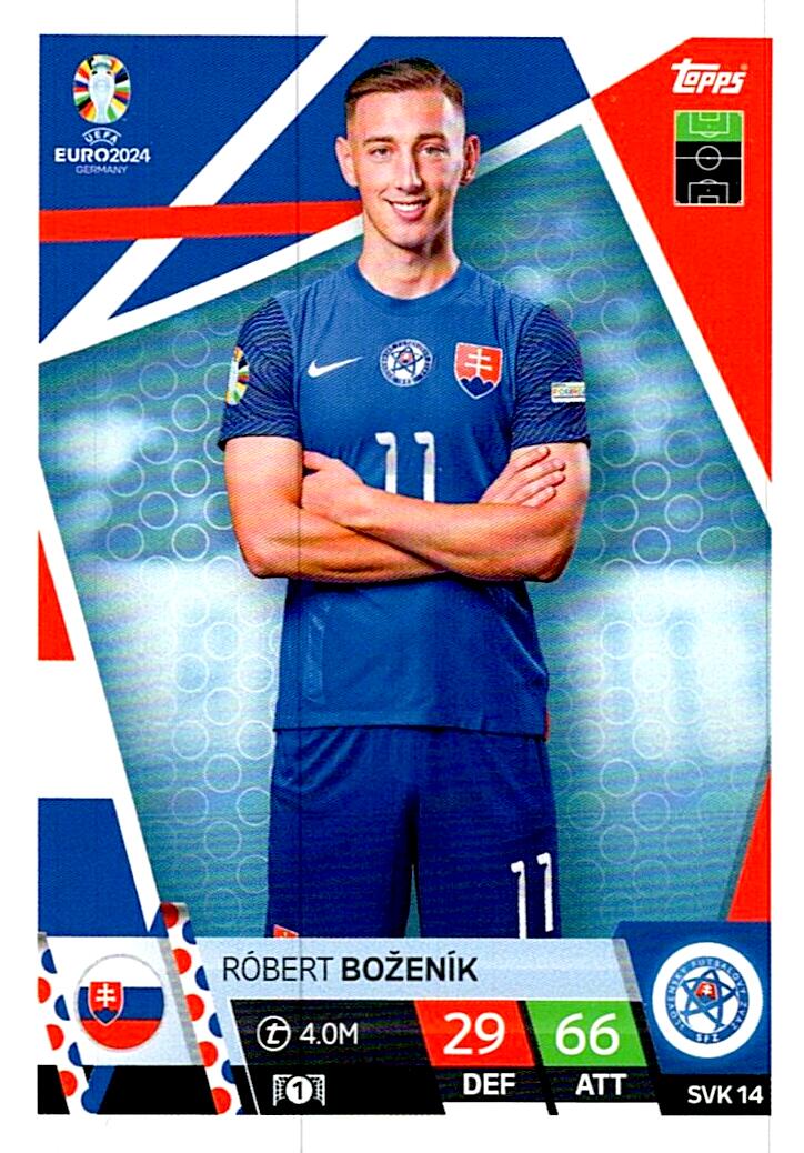 TOPPS MATCH ATTAX UEFA EURO 2024 ROBERT BOZENIK ESLOVAQUIA NºSVK14