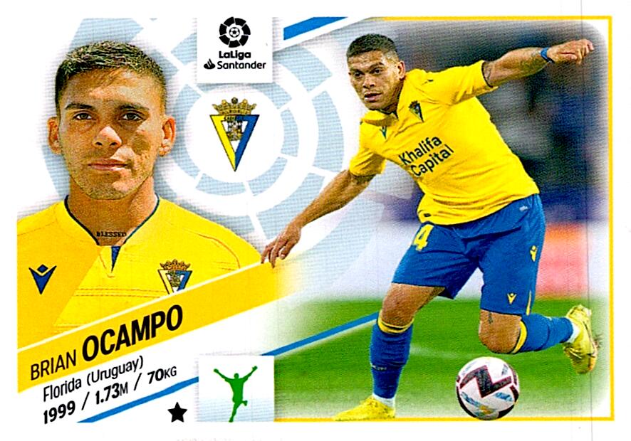 Cromo Liga Este 2022/2023 OCAMPO ULTIMO FICHAJE Nº52 CUARTA EDICION