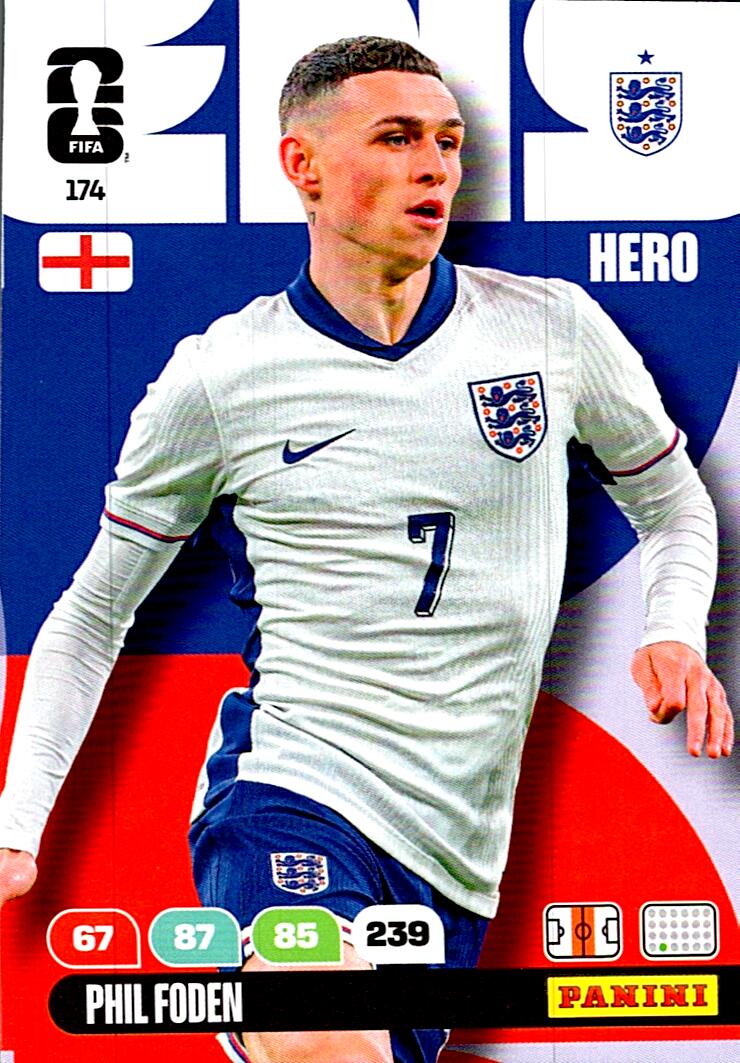 ADRENALYN WORLD CUP 2026 PHIL FODEN ENGLAND Nº174