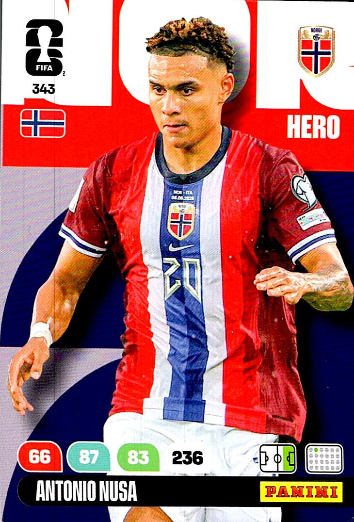 ADRENALYN WORLD CUP 2026 ANTONIO NUSA NORWAY Nº343