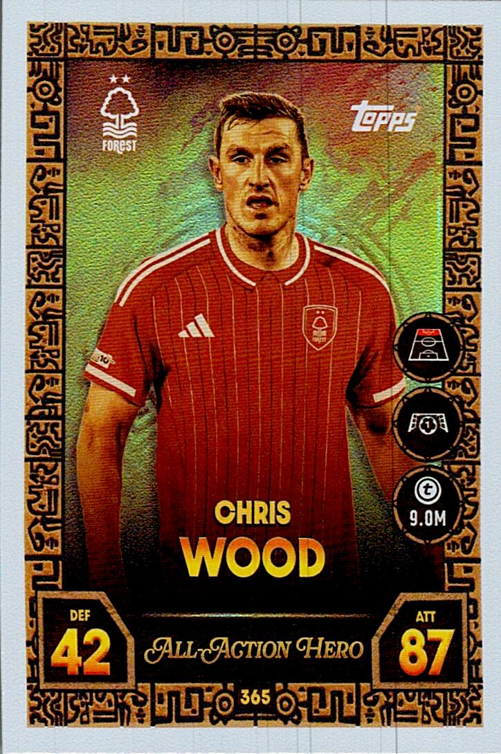MATCH ATTAX CHAMPIONS LEAGUE 2025/2026 WOOD ALL ACTION HERO Nº365
