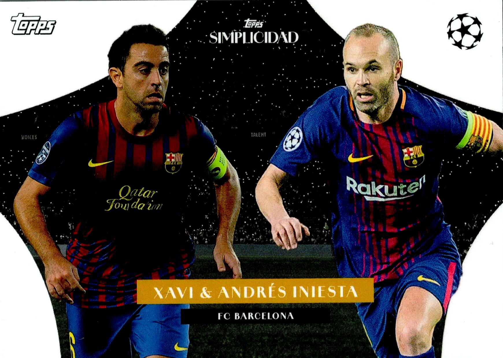 TOPPS SIMPLICIDAD UCL 2023/2024 XAVI Y ANDRÉS INIESTA