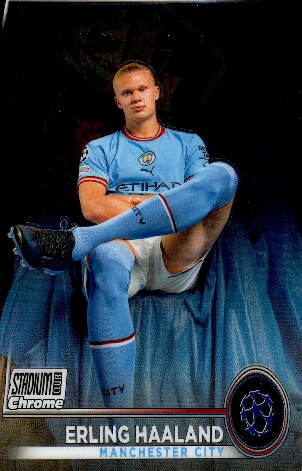TOPPS STADIUM CHROME UCL 2022/2023 ERLING HAALAND Nº92