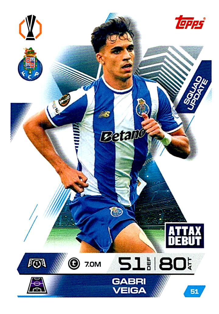 TOPPS MATCH ATTAX EXTRA 2025/26 GABRI VEIGA Nº51