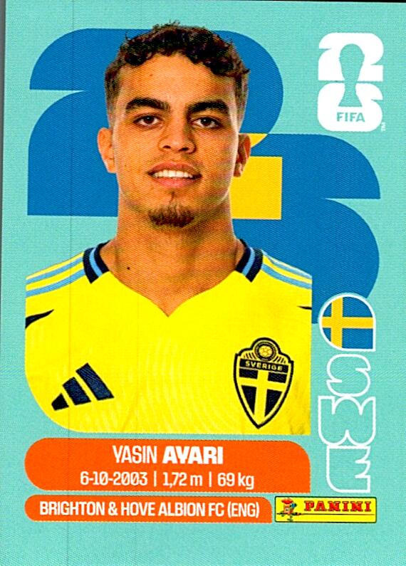 STICKERS FIFA WORLD CUP 2026 YASIN AYARI NºSWE 11