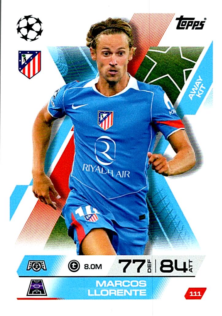 TOPPS MATCH ATTAX EXTRA 2025/26 MARCOS LLORENTE Nº111