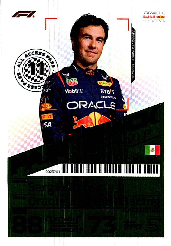TOPPS TURBO ATTAX 2024 SERGIO PEREZ FAST TRACK MGA5