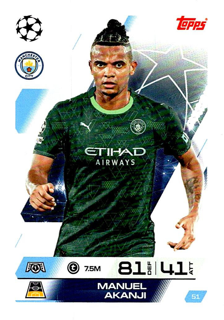 MATCH ATTAX CHAMPIONS LEAGUE 2025/2026 MANUEL AKANJI Nº51