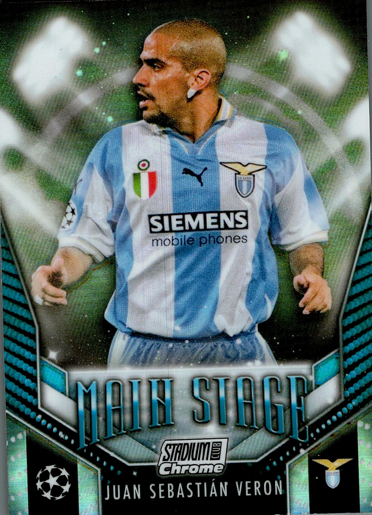 TOPPS STADIUM CHROME UCL 2023/2024 JUAN SEBASTIÁN VERÓN MAIN STAGE NºMS-JSV