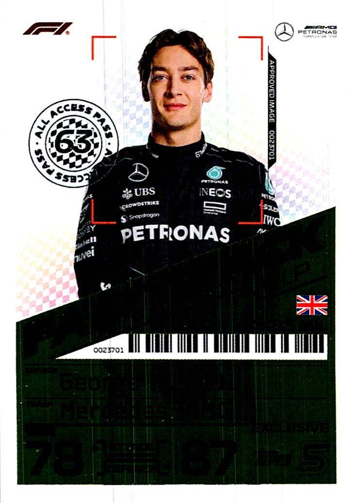 TOPPS TURBO ATTAX 2024 GEORGE RUSSELL FAST TRACK MGA6
