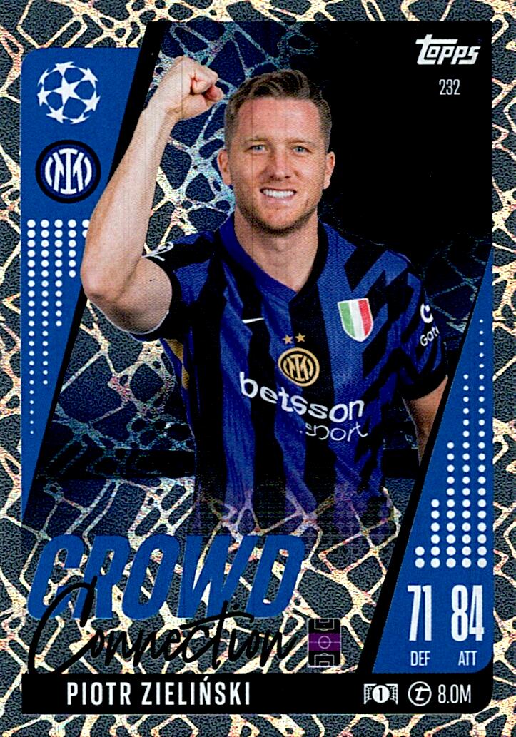 Match Attax Extra 2025 Piotr Zielinski Crowd Connection nº232
