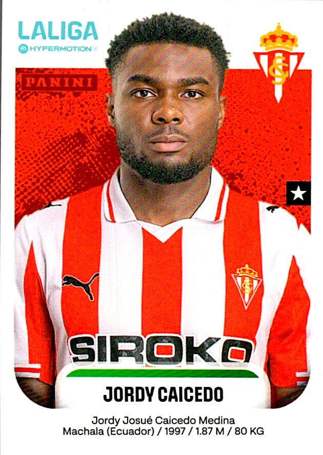 LALIGA HYPERMOTION 2025-26 JORDY CAICEDO SPORTING Nº379A