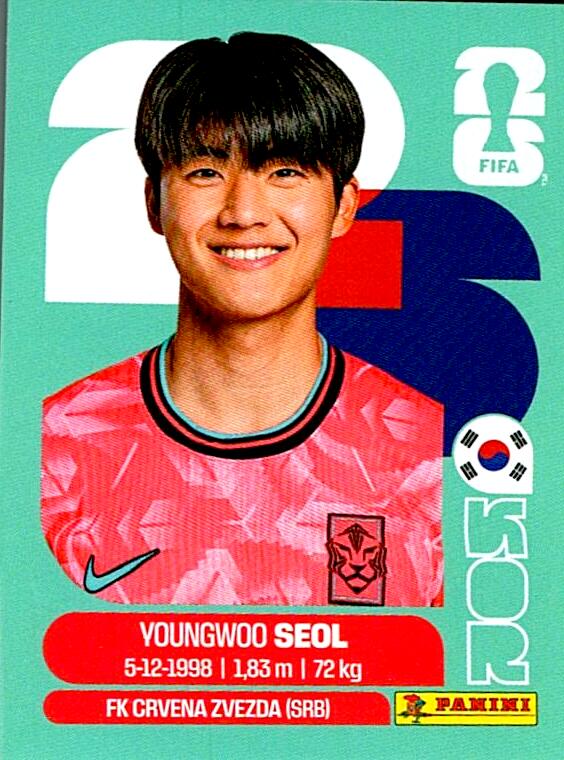 STICKERS FIFA WORLD CUP 2026 YOUNGWOO SEOL NºKOR 6