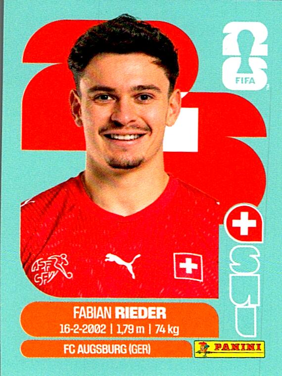 STICKERS FIFA WORLD CUP 2026 FABIAN REIDER NºSUI 12