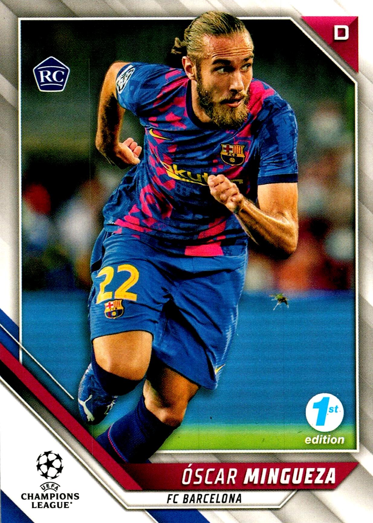 TOPPS UEFA CHAMPIONS LEAGUE 2021/2022 OSCAR MINGUEZA Nº41 ROOKIE 1ST