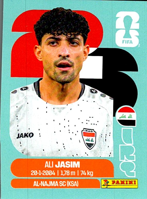 STICKERS FIFA WORLD CUP 2026 ALI JASIM NºIRQ 12
