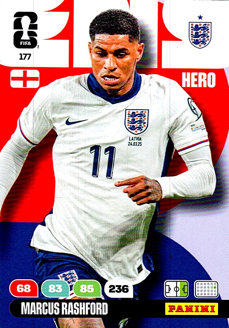 ADRENALYN WORLD CUP 2026 MARCUS RASHFORD ENGLAND Nº177