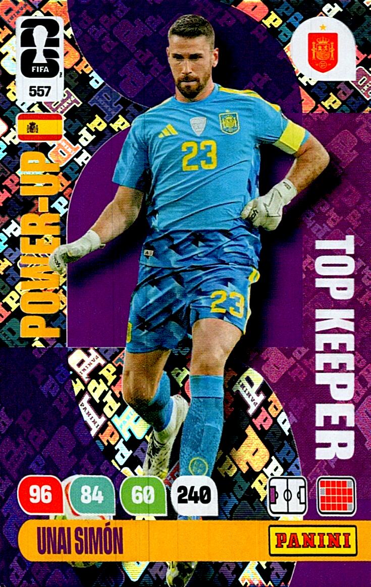 ADRENALYN WORLD CUP 2026 UNAI SIMON TOP KEEPER Nº557