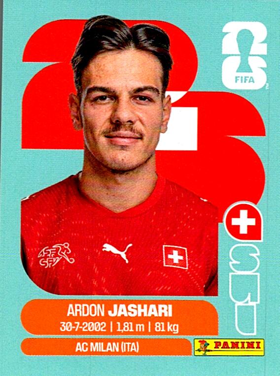 STICKERS FIFA WORLD CUP 2026 ARDON JASHARI NºSUI 14