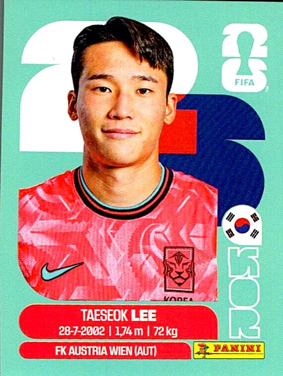 STICKERS FIFA WORLD CUP 2026 TAESEOK LEE NºKOR 8