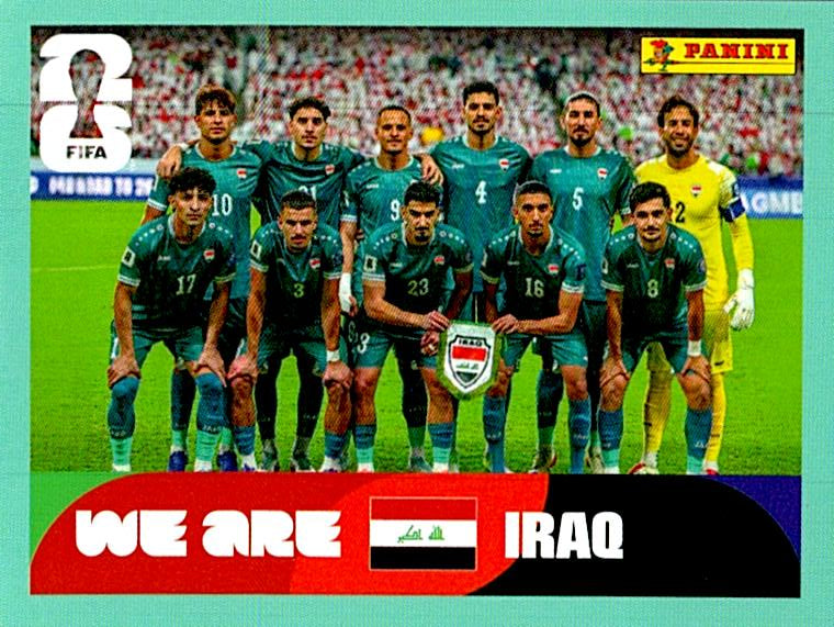 STICKERS FIFA WORLD CUP 2026 ALINEACION NºIRQ 13