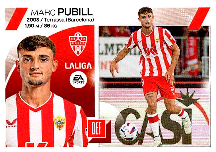 LIGA ESTE 2023/24 PUBILL UD ALMERIA Nº7 BIS COLOCA TERCERA EDICION