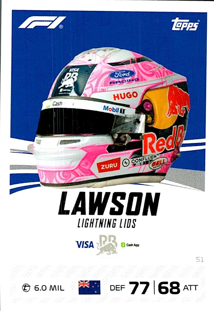 TURBO ATTAX FORMULA 1 2026 LIAM LAWSON Nº51