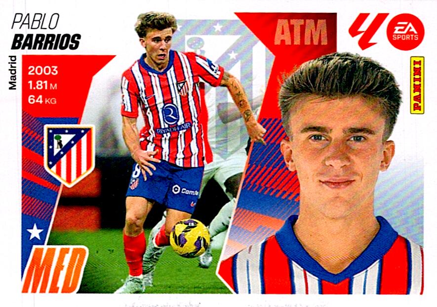 LIGA ESTE 2025/2026 ATLÉTICO DE MADRID BARRIOS Nº13
