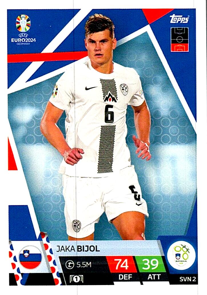 TOPPS MATCH ATTAX UEFA EURO 2024 JAKA BIJOL ESLOVENIA NºSVN2