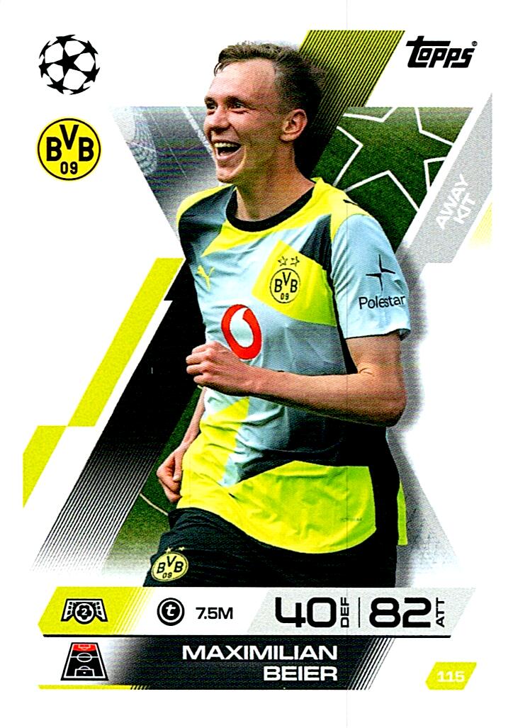 TOPPS MATCH ATTAX EXTRA 2025/26 MAXIMILIAN BEIER Nº115