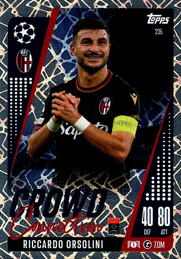 Match Attax Extra 2025 Riccardo Orsolini Crowd Connection nº235
