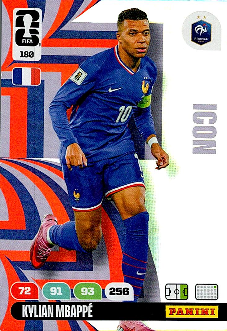 ADRENALYN WORLD CUP 2026 KYLIAN MBAPPE FRANCE ICON Nº180
